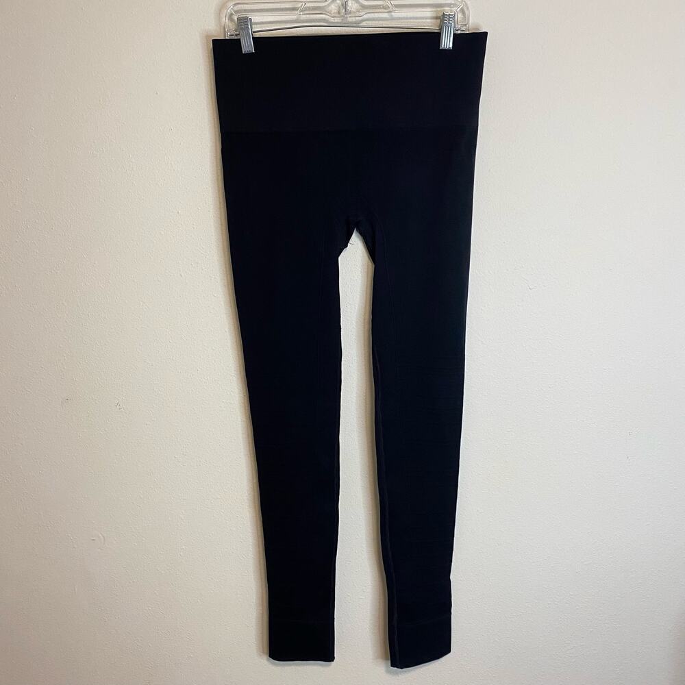 Blanqi‎ Women's Leggings Sport Support Maternity Postpartum Black Ribbed Meidum